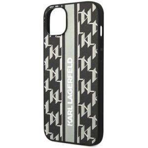 Karl Lagerfeld KLHCP14MPGKLSKG Apple iPhone 14Plus / 15 Plus 6,7" kietas dėklas pilkos spalvos Monogram Stripe - Image 6