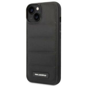 Karl Lagerfeld KLHCP14SPSQAK Apple iPhone 14/ 15 / 13 6,1" kietas dėklas juodos spalvos Puffy Elongated Logo - Image 2