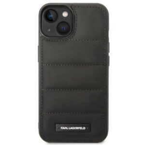 Karl Lagerfeld KLHCP14SPSQAK Apple iPhone 14/ 15 / 13 6,1" kietas dėklas juodos spalvos Puffy Elongated Logo - Image 3