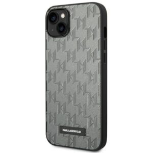 Karl Lagerfeld KLHCP14MSAKLHPG Apple iPhone 14 Plus / 15 Plus 6,7" kietas dėklas pilkos spalvos Saffiano Mono Metal - Image 2