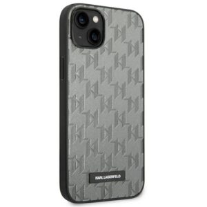 Karl Lagerfeld KLHCP14MSAKLHPG Apple iPhone 14 Plus / 15 Plus 6,7" kietas dėklas pilkos spalvos Saffiano Mono Metal - Image 4