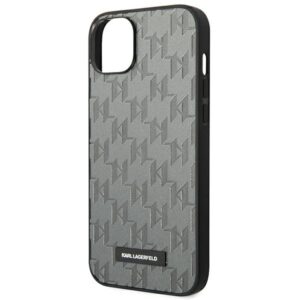 Karl Lagerfeld KLHCP14MSAKLHPG Apple iPhone 14 Plus / 15 Plus 6,7" kietas dėklas pilkos spalvos Saffiano Mono Metal - Image 6