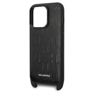 Karl Lagerfeld KLHCP14LSTMMK Apple iPhone 14 Pro 6,1" hardcase juodos spalvos Monogram Plaque Logo Strap - Image 5