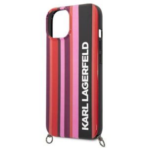 Karl Lagerfeld KLHCP14SSTSTP Apple iPhone 14/ 15 / 13 6,1" hardcase rožinės spalvos Color Stripes Strap - Image 5