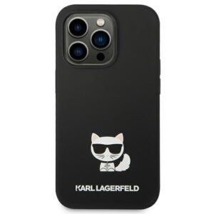 Karl Lagerfeld KLHCP14XSLCTBK Apple iPhone 14 Pro Max 6,7" kietas dėklas juodos spalvos Silicone Choupette Body - Image 3