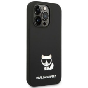 Karl Lagerfeld KLHCP14XSLCTBK Apple iPhone 14 Pro Max 6,7" kietas dėklas juodos spalvos Silicone Choupette Body - Image 4