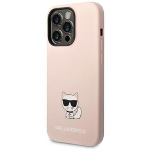 Karl Lagerfeld KLHCP14LSLCTPI Apple iPhone 14 Pro 6,1" kietas dėklas light rožinės spalvos Silicone Choupette B - Image 2