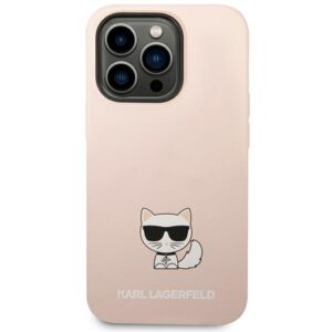 Karl Lagerfeld KLHCP14LSLCTPI Apple iPhone 14 Pro 6,1" kietas dėklas light rožinės spalvos Silicone Choupette B - Image 3