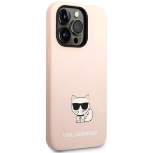 Karl Lagerfeld KLHCP14LSLCTPI Apple iPhone 14 Pro 6,1" kietas dėklas light rožinės spalvos Silicone Choupette B - Image 4