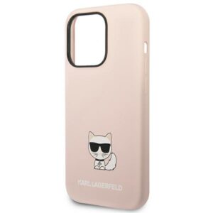 Karl Lagerfeld KLHCP14XSLCTPI Apple iPhone 14 Pro Max 6,7" kietas dėklas light rožinės spalvos Silicone Choupet - Image 6