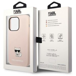 Karl Lagerfeld KLHCP14XSLCTPI Apple iPhone 14 Pro Max 6,7" kietas dėklas light rožinės spalvos Silicone Choupet - Image 8
