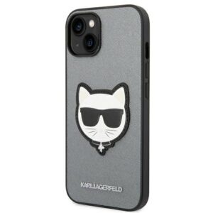 Karl Lagerfeld KLHCP14MSAPCHG Apple iPhone 14 Plus / 15 Plus 6,7" kietas dėklas silver Saffiano Choupett - Image 2