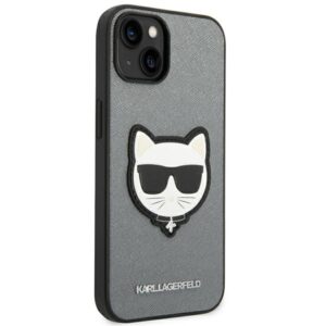 Karl Lagerfeld KLHCP14MSAPCHG Apple iPhone 14 Plus / 15 Plus 6,7" kietas dėklas silver Saffiano Choupett - Image 4