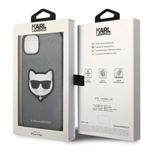 Karl Lagerfeld KLHCP14MSAPCHG Apple iPhone 14 Plus / 15 Plus 6,7" kietas dėklas silver Saffiano Choupett - Image 8
