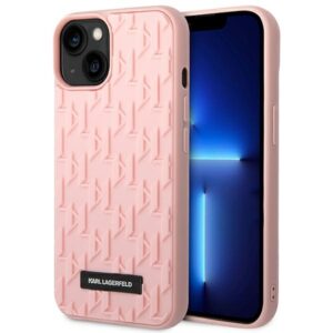 Karl Lagerfeld KLHCP14MRUPKLPP Apple iPhone 14 Plus / 15 Plus 6,7" kietas dėklas rožinės spalvos 3D Monogram - Image 1