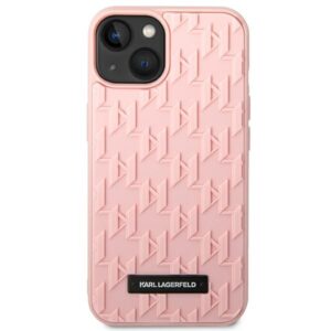 Karl Lagerfeld KLHCP14MRUPKLPP Apple iPhone 14 Plus / 15 Plus 6,7" kietas dėklas rožinės spalvos 3D Monogram - Image 3
