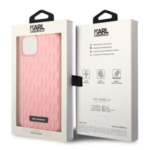 Karl Lagerfeld KLHCP14MRUPKLPP Apple iPhone 14 Plus / 15 Plus 6,7" kietas dėklas rožinės spalvos 3D Monogram - Image 8