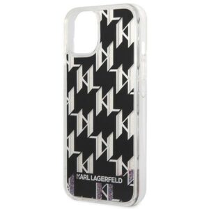 Karl Lagerfeld KLHCP14SLMNMK Apple iPhone 14/ 15 / 13 6,1" kietas dėklas juodos spalvos Liquid Glitter Monogram - Image 6