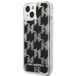Karl Lagerfeld KLHCP14MLMNMK Apple iPhone 14 Plus / 15 Plus 6,7" kietas dėklas juodos spalvos Liquid Glitter Monog - Image 2