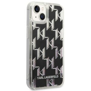 Karl Lagerfeld KLHCP14MLMNMK Apple iPhone 14 Plus / 15 Plus 6,7" kietas dėklas juodos spalvos Liquid Glitter Monog - Image 4