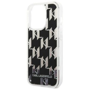 Karl Lagerfeld KLHCP14XLMNMK Apple iPhone 14 Pro Max 6,7" kietas dėklas juodos spalvos Liquid Glitter Monogram - Image 6
