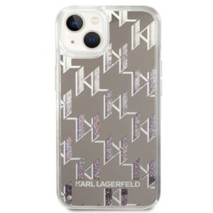 Karl Lagerfeld KLHCP14SLMNMS Apple iPhone 14/ 15 / 13 6,1" kietas dėklas silver Liquid Glitter Monogram - Image 3