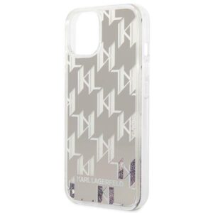 Karl Lagerfeld KLHCP14SLMNMS Apple iPhone 14/ 15 / 13 6,1" kietas dėklas silver Liquid Glitter Monogram - Image 6