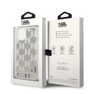 Karl Lagerfeld KLHCP14SLMNMS Apple iPhone 14/ 15 / 13 6,1" kietas dėklas silver Liquid Glitter Monogram - Image 8