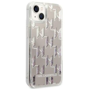 Karl Lagerfeld KLHCP14MLMNMS Apple iPhone 14 Plus / 15 Plus 6,7" kietas dėklas silver Liquid Glitter Mon - Image 4