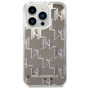 Karl Lagerfeld KLHCP14LLMNMS Apple iPhone 14 Pro 6,1" kietas dėklas silver Liquid Glitter Monogram - Image 3