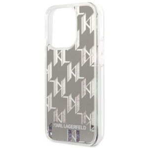Karl Lagerfeld KLHCP14LLMNMS Apple iPhone 14 Pro 6,1" kietas dėklas silver Liquid Glitter Monogram - Image 6