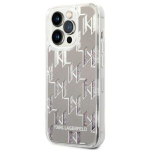 Karl Lagerfeld KLHCP14XLMNMS Apple iPhone 14 Pro Max 6,7" kietas dėklas silver Liquid Glitter Monogram - Image 2