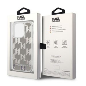 Karl Lagerfeld KLHCP14XLMNMS Apple iPhone 14 Pro Max 6,7" kietas dėklas silver Liquid Glitter Monogram - Image 8