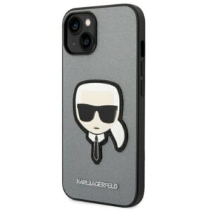 Karl Lagerfeld KLHCP14MSAPKHG Apple iPhone 14 Plus / 15 Plus 6,7" silver kietas dėklas Saffiano Karl`s H - Image 2
