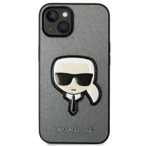 Karl Lagerfeld KLHCP14MSAPKHG Apple iPhone 14 Plus / 15 Plus 6,7" silver kietas dėklas Saffiano Karl`s H - Image 3