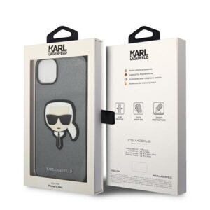 Karl Lagerfeld KLHCP14MSAPKHG Apple iPhone 14 Plus / 15 Plus 6,7" silver kietas dėklas Saffiano Karl`s H - Image 8