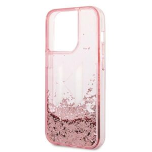 Karl Lagerfeld KLHCP14LLBKLCP Apple iPhone 14 Pro 6,1"rožinės spalvos kietas dėklas Liquid Glitter Big KL - Image 6