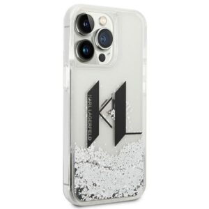 Karl Lagerfeld KLHCP14LLBKLCS Apple iPhone 14 Pro 6,1" silver kietas dėklas Liquid Glitter Big KL - Image 4