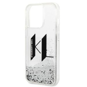 Karl Lagerfeld KLHCP14LLBKLCS Apple iPhone 14 Pro 6,1" silver kietas dėklas Liquid Glitter Big KL - Image 6