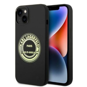 Karl Lagerfeld KLHCP14MSRSGRCK Apple iPhone 14 Plus / 15 Plus 6,7" kietas dėklas juodos spalvos Silicone RSG - Image 1