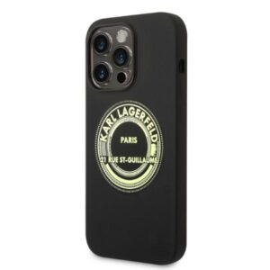 Karl Lagerfeld KLHCP14LSRSGRCK Apple iPhone 14 Pro 6,1" kietas dėklas juodos spalvos Silicone RSG - Image 2