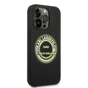 Karl Lagerfeld KLHCP14LSRSGRCK Apple iPhone 14 Pro 6,1" kietas dėklas juodos spalvos Silicone RSG - Image 4