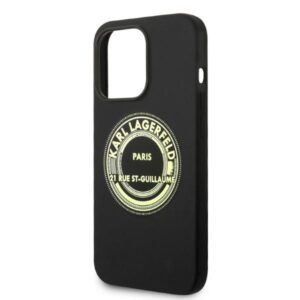 Karl Lagerfeld KLHCP14LSRSGRCK Apple iPhone 14 Pro 6,1" kietas dėklas juodos spalvos Silicone RSG - Image 6