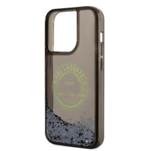 Karl Lagerfeld KLHCP14LLCRSGRK Apple iPhone 14 Pro 6,1" juodos spalvos kietas dėklas Liquid Glitter RSG - Image 7
