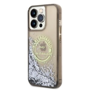 Karl Lagerfeld KLHCP14XLCRSGRK Apple iPhone 14 Pro Max 6,7" juodos spalvos kietas dėklas Liquid Glitter RSG - Image 2