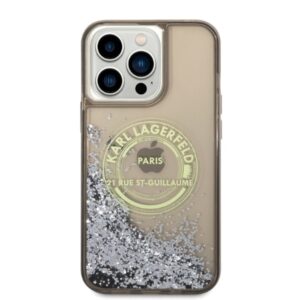 Karl Lagerfeld KLHCP14XLCRSGRK Apple iPhone 14 Pro Max 6,7" juodos spalvos kietas dėklas Liquid Glitter RSG - Image 3
