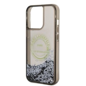 Karl Lagerfeld KLHCP14XLCRSGRK Apple iPhone 14 Pro Max 6,7" juodos spalvos kietas dėklas Liquid Glitter RSG - Image 6
