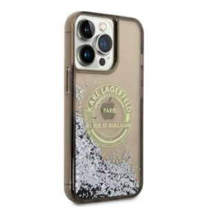Karl Lagerfeld KLHCP14XLCRSGRK Apple iPhone 14 Pro Max 6,7" juodos spalvos kietas dėklas Liquid Glitter RSG - Image 4