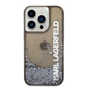Karl Lagerfeld KLHCP14LLCKVK Apple iPhone 14 Pro 6,1" juodos spalvos kietas dėklas Liquid Glitter Elong - Image 2