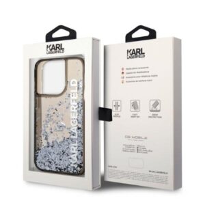 Karl Lagerfeld KLHCP14LLCKVK Apple iPhone 14 Pro 6,1" juodos spalvos kietas dėklas Liquid Glitter Elong - Image 7